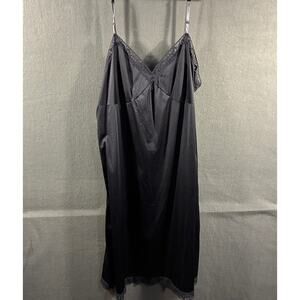 y2k vanity fair babydoll slip dress 42 medium black lace fairy grunge whimsigoth